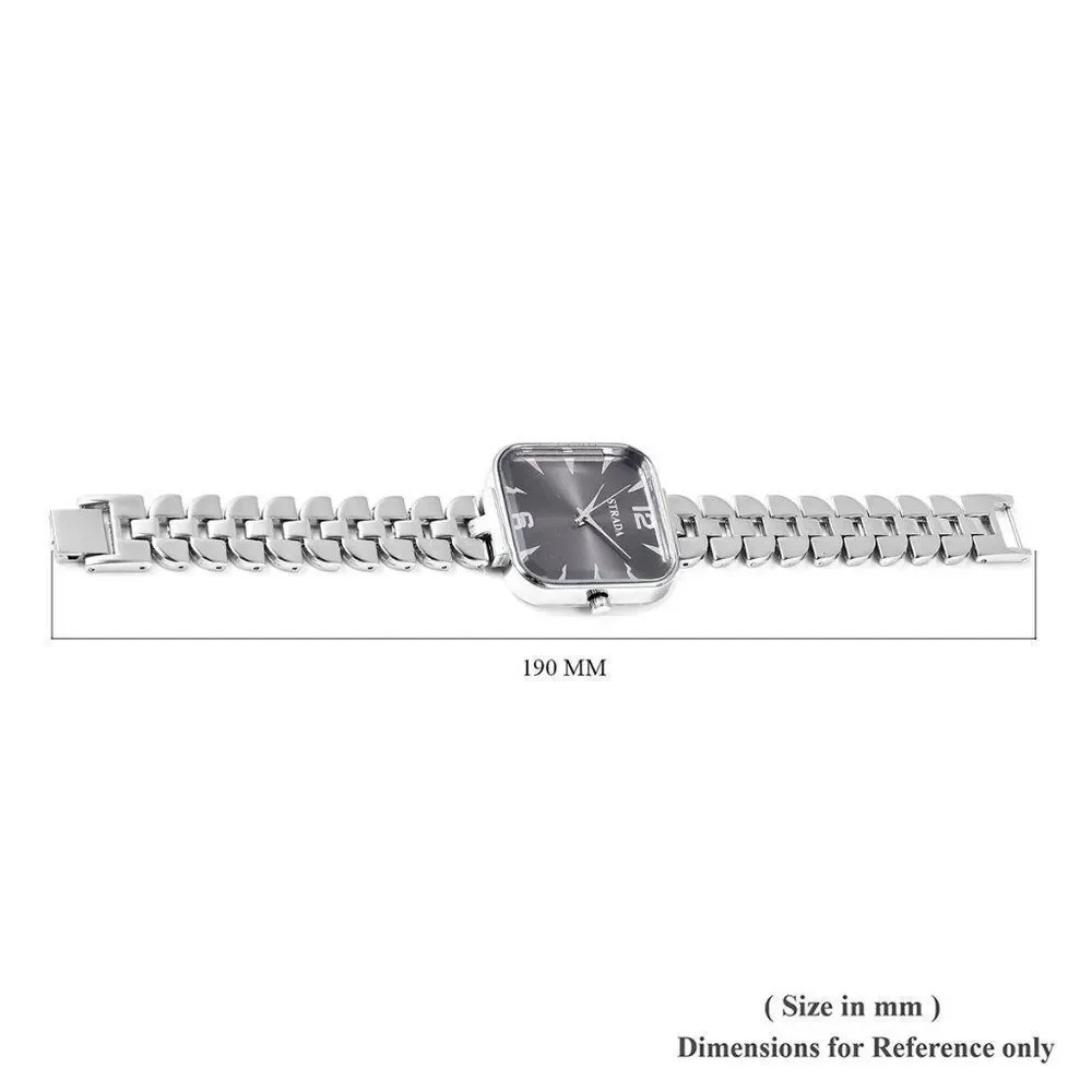 STRADA Watch in Silvertone and Stainless Steel Back